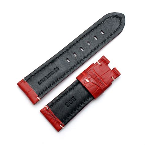 panerai red alligator strap|panerai watch bands replacement.